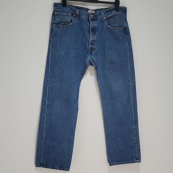 Levi's 501 38" Waist Button Fly Straight Leg Jeans - Picture 1 of 8